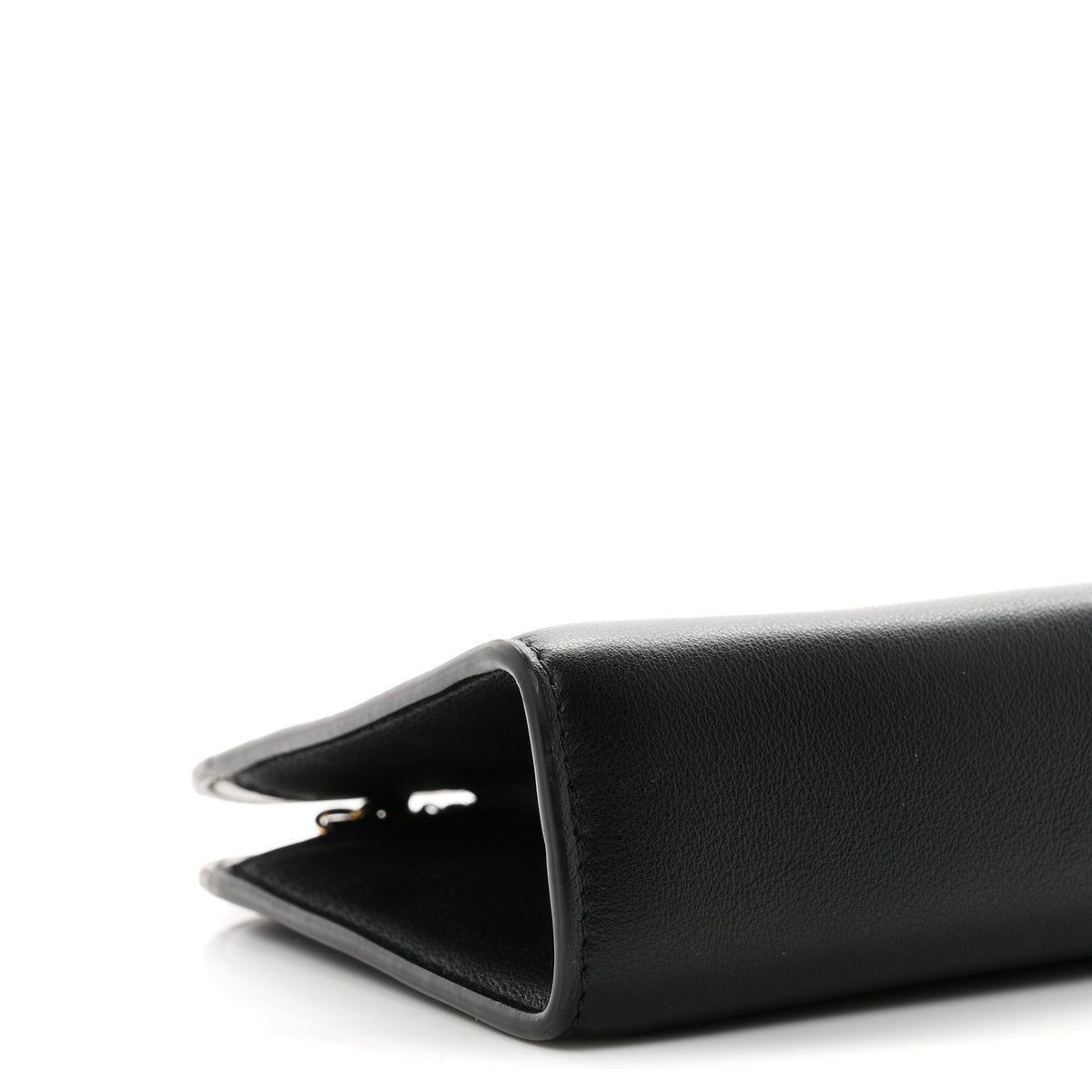 Salvatore Ferragamo Calfskin Diana Mini Clutch Black 9 of 10