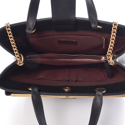 Chanel Grained Calfskin Stitched Lady Coco Top Handle Tote Black 5 of 9