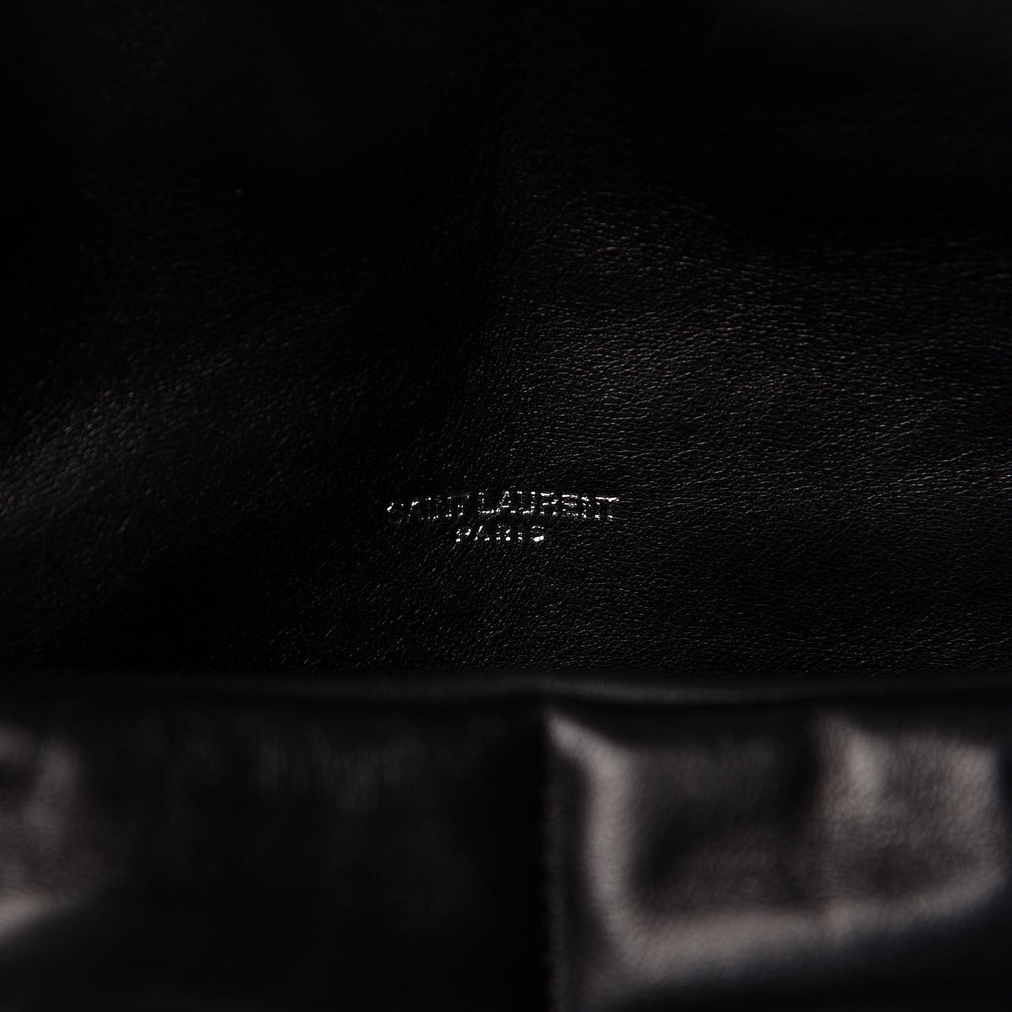Lambskin Quilted Medium Loulou Puffer Monogram Chain Satchel Black