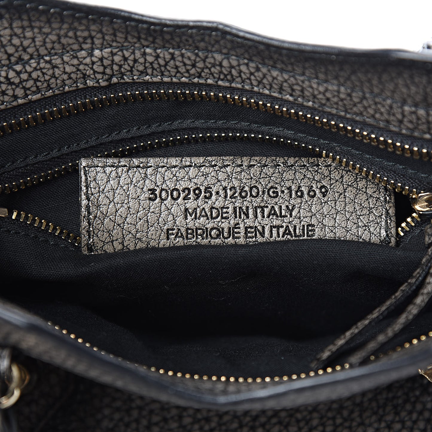 Grained Calfskin Classic Gold Hardware Mini City Ombre Grey Gradient