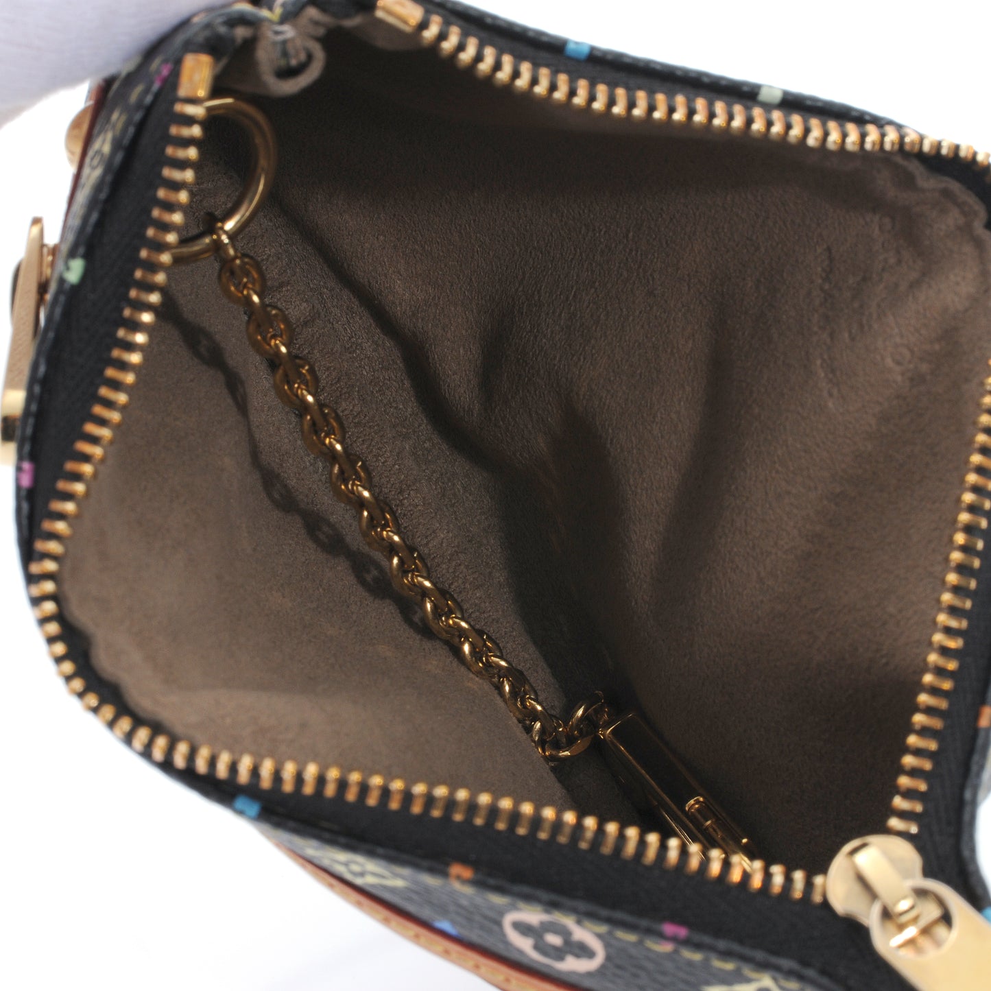 Monogram Multicolor Pochette Plate MM Black