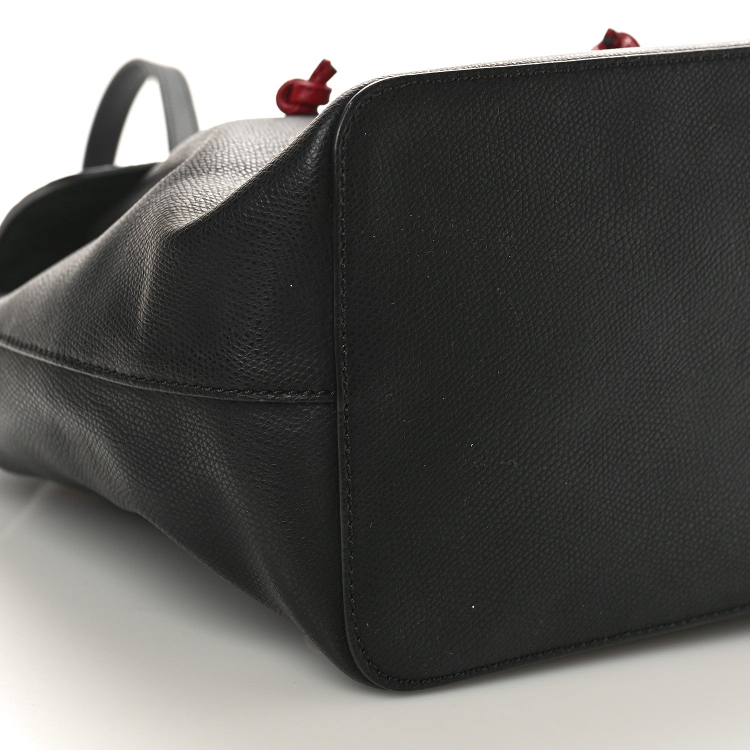 Fendi Vitello Cruise Bi-Color FF 1974 Embossed F is Fendi Drawstring Backpack Black Fragola Maya 7 of 8
