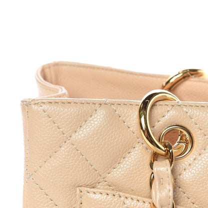 Chanel Caviar Quilted Grand Shopping Tote GST Beige Clair 13 of 20