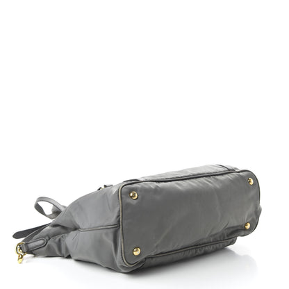 Prada Tessuto Nylon Saffiano Tote Grey 5 of 11