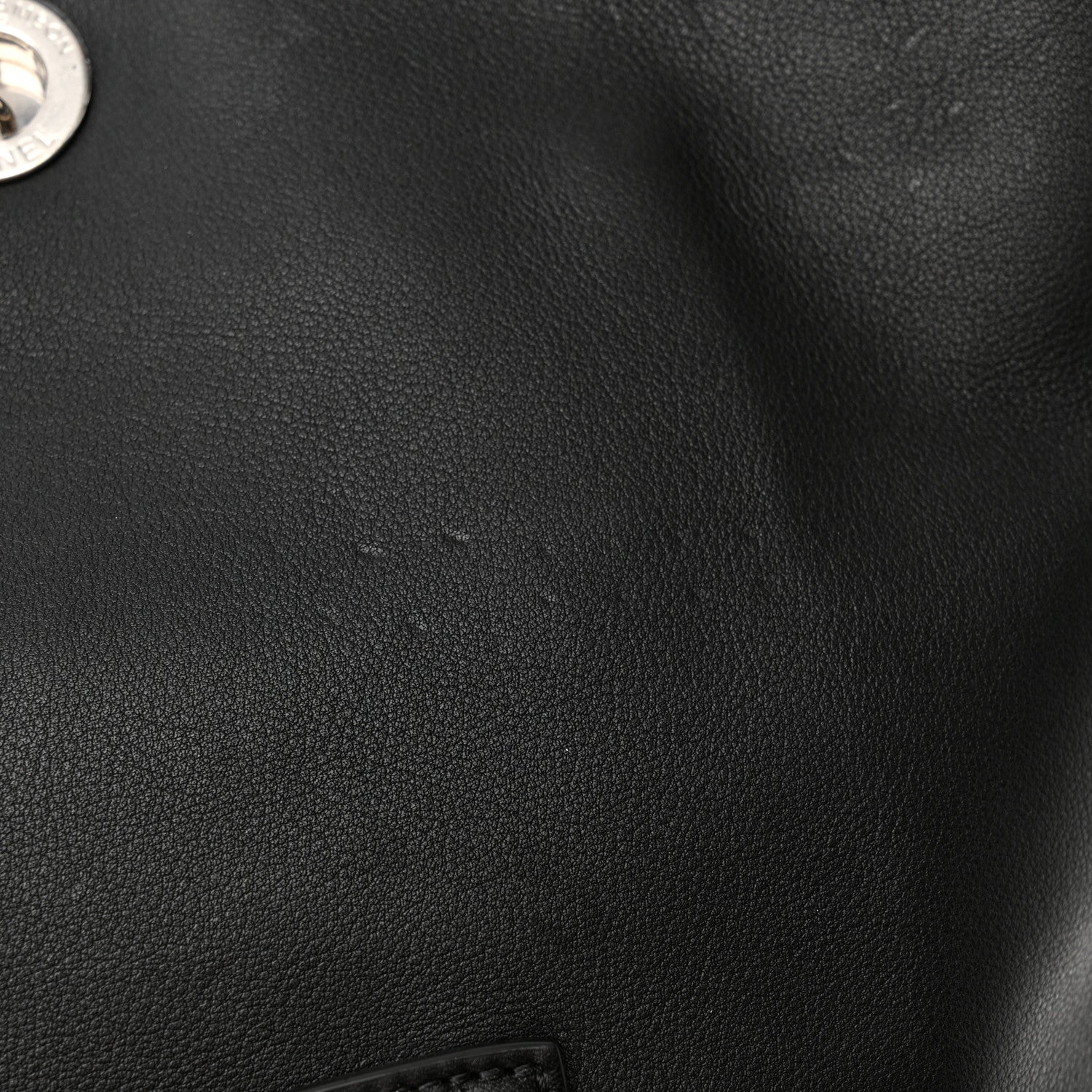 Chanel Grained Calfskin Large Coco Eyelets Shopping Tote Black 17 of 19