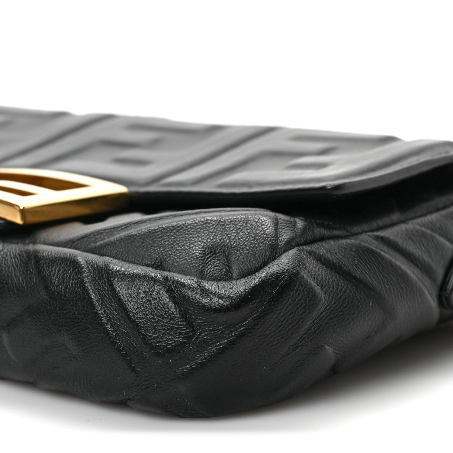 Fendi Nappa FF 1974 Embossed Mini Baguette Black 8 of 8