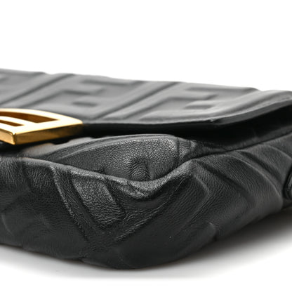 Fendi Nappa FF 1974 Embossed Mini Baguette Black 8 of 8