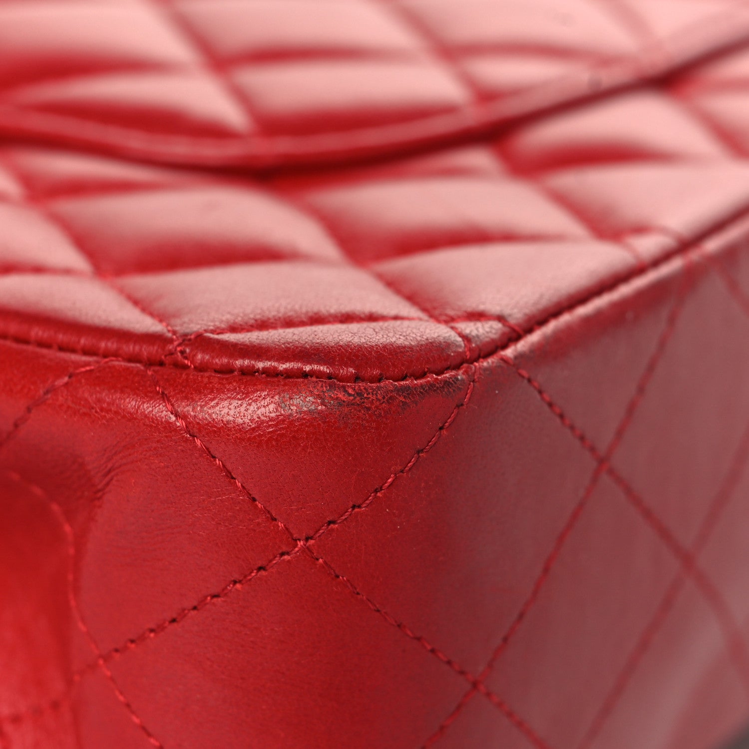 Chanel Lambskin Quilted Medium Double Flap Red 10 of 11