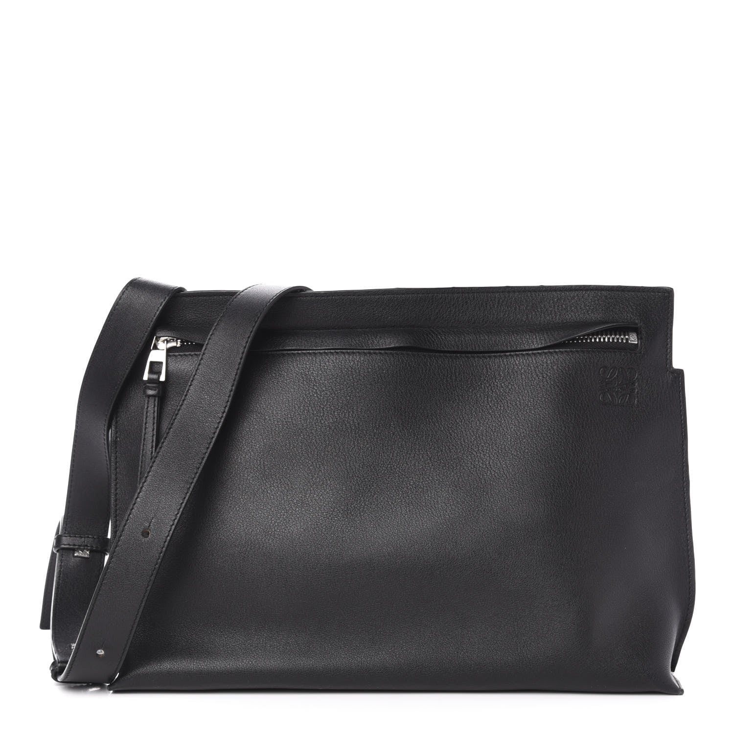 Loewe Calfskin T Pouch Bag Black 1 of 10