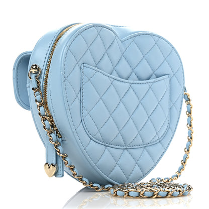 Chanel Lambskin Quilted CC In Love Heart Bag Light Blue 2 of 8