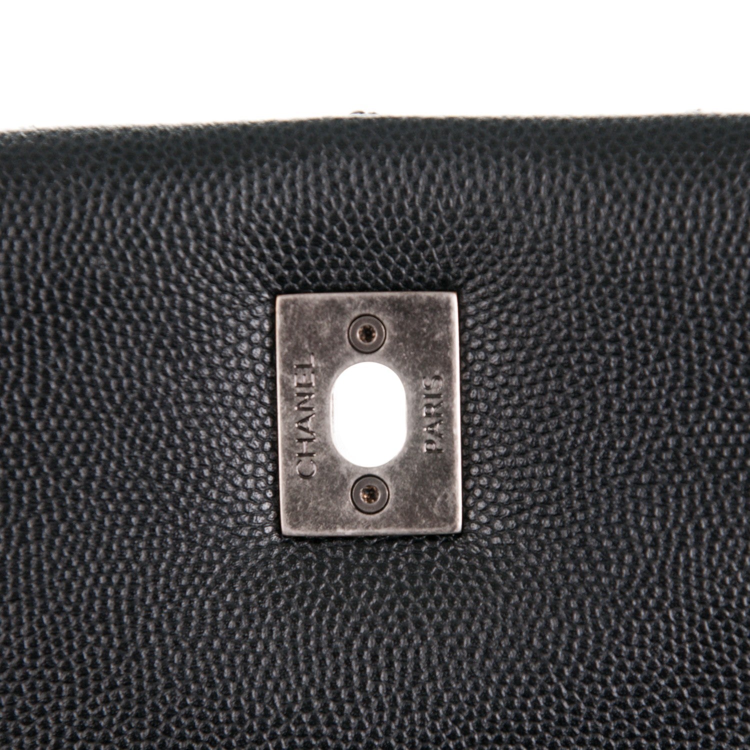 Chanel Caviar Lizard Quilted Medium Coco Handle Flap Black 7 of 9