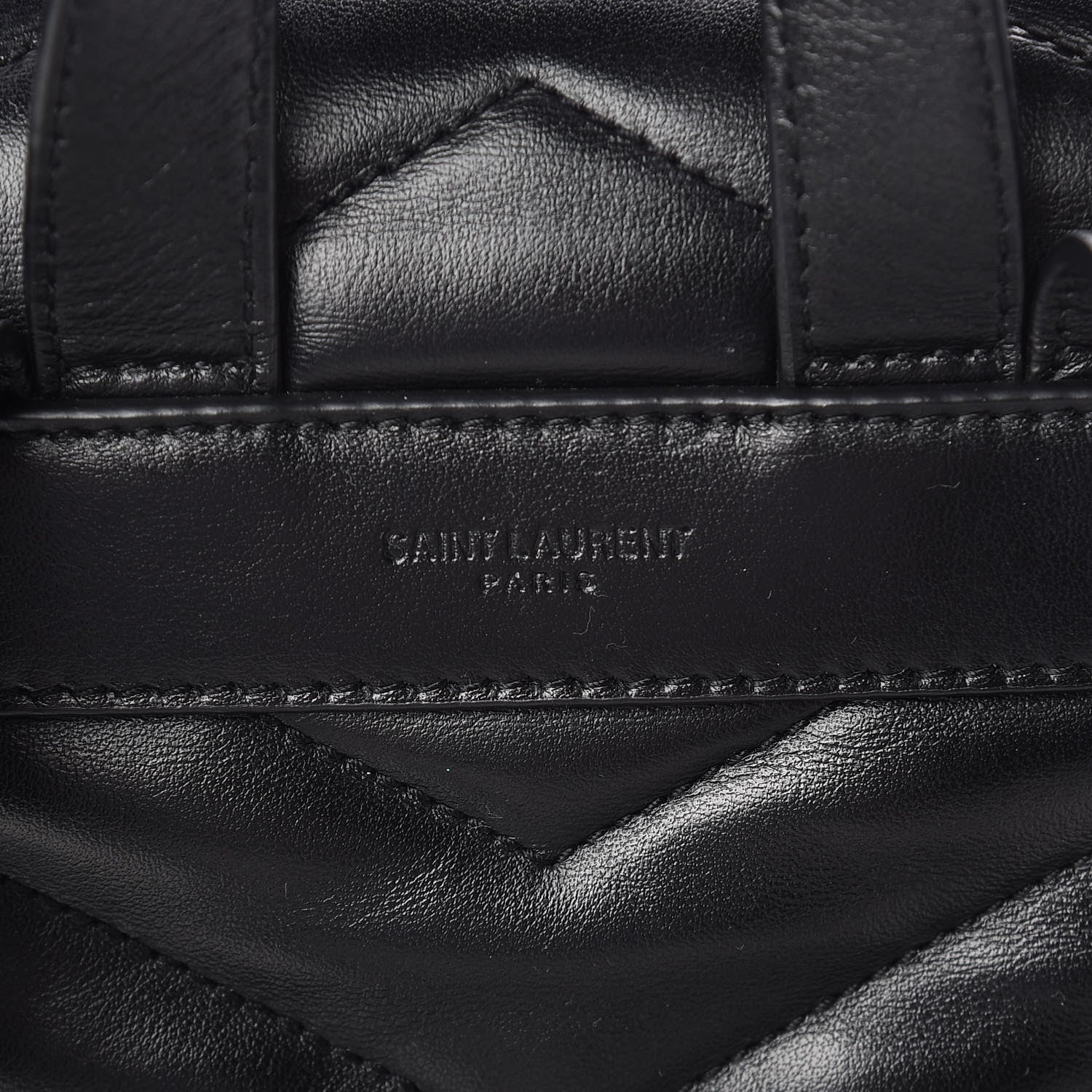 Saint Laurent Calfskin Y Quilted Monogram Small Loulou Backpack Black 8 of 11