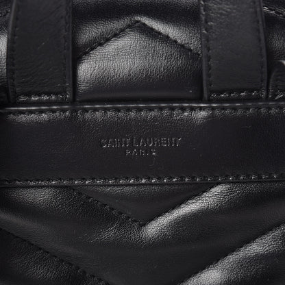 Saint Laurent Calfskin Y Quilted Monogram Small Loulou Backpack Black 8 of 11
