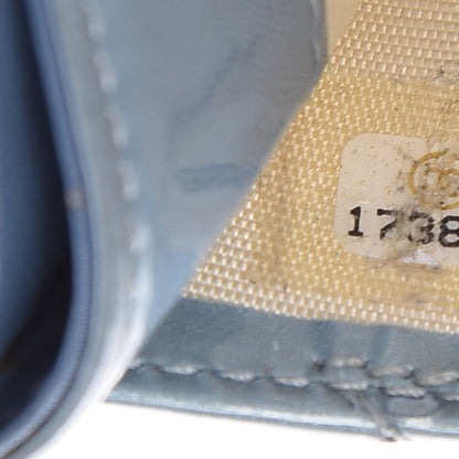 Chanel Patent Calfskin Quilted Card Holder Light Blue 8 of 17