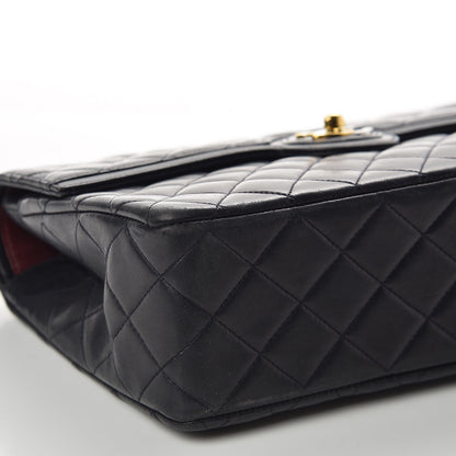 Chanel Lambskin Quilted Medium Single Flap Navy Blue 5 of 9