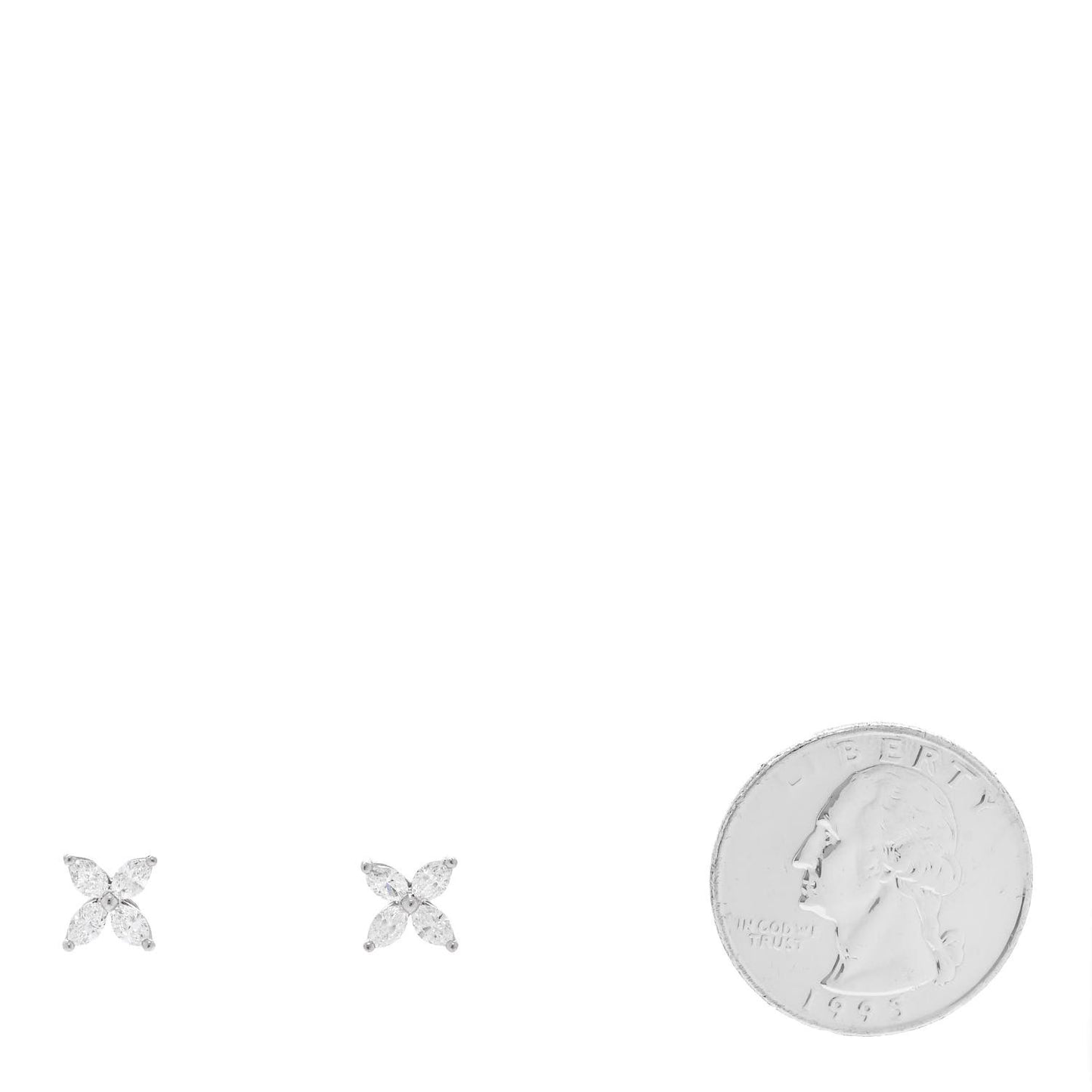 Platinum Diamond .64ct Small Victoria Earrings