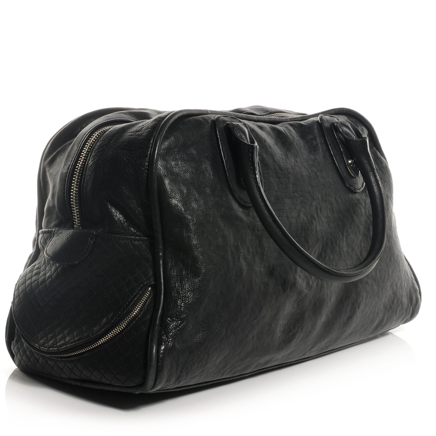 Calfskin Large Bowler Black