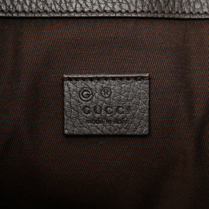 Gucci Monogram Dollar Calfskin O Drawstring Backpack Beige Ebony Testa di Moro Dark Chocolate 6 of 16