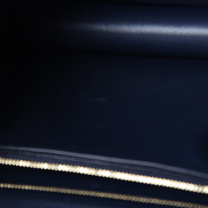 Celine Liege Calfskin Medium Classic Box Flap Bag Dark Blue 9 of 14