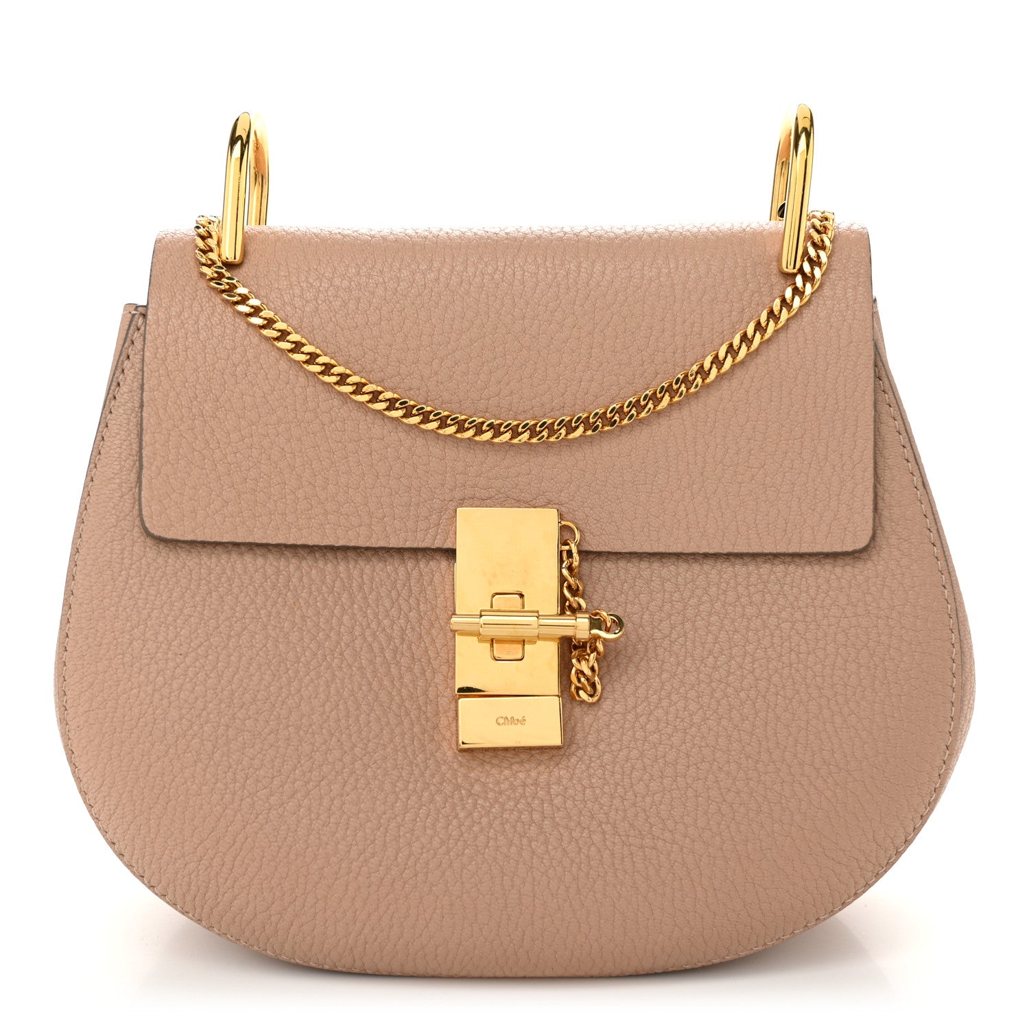 Chloe Grained Lambskin Drew Shoulder Bag Cement Pink 1 of 10