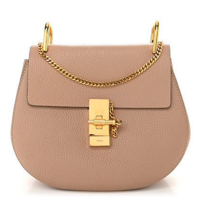 Chloe Grained Lambskin Drew Shoulder Bag Cement Pink 1 of 10