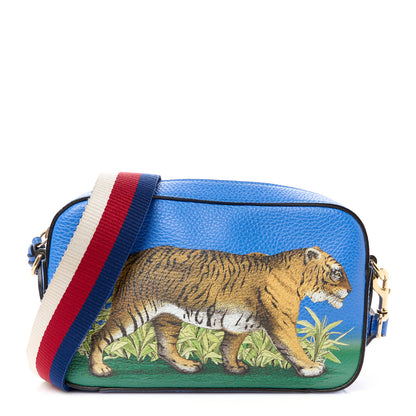 Gucci Calfskin Sylvie Tiger Print Camera Bag Multicolor Dark Sky 1 of 11