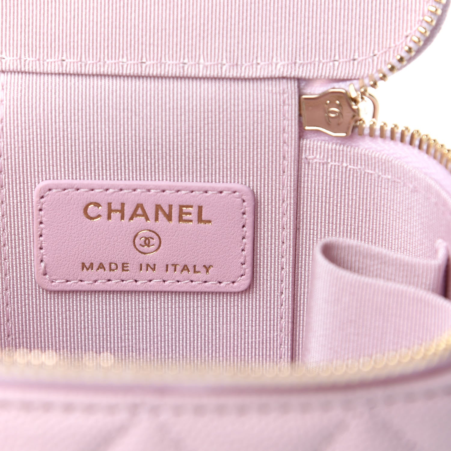 Chanel Caviar Quilted Mini Vanity Case With Chain Light Pink 6 of 8