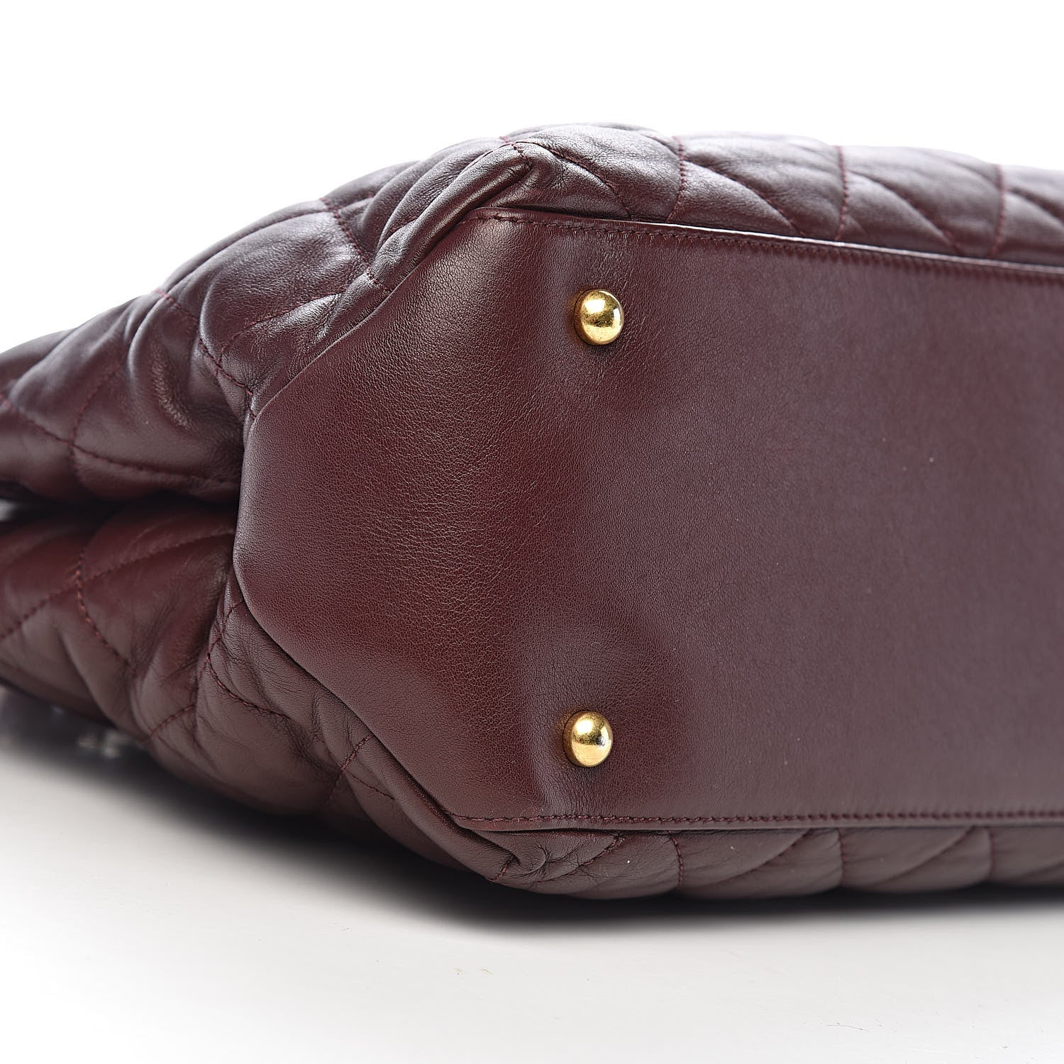 Chanel Calfskin Quilted Medium Soft Elegance Tote Burgundy 8 of 11