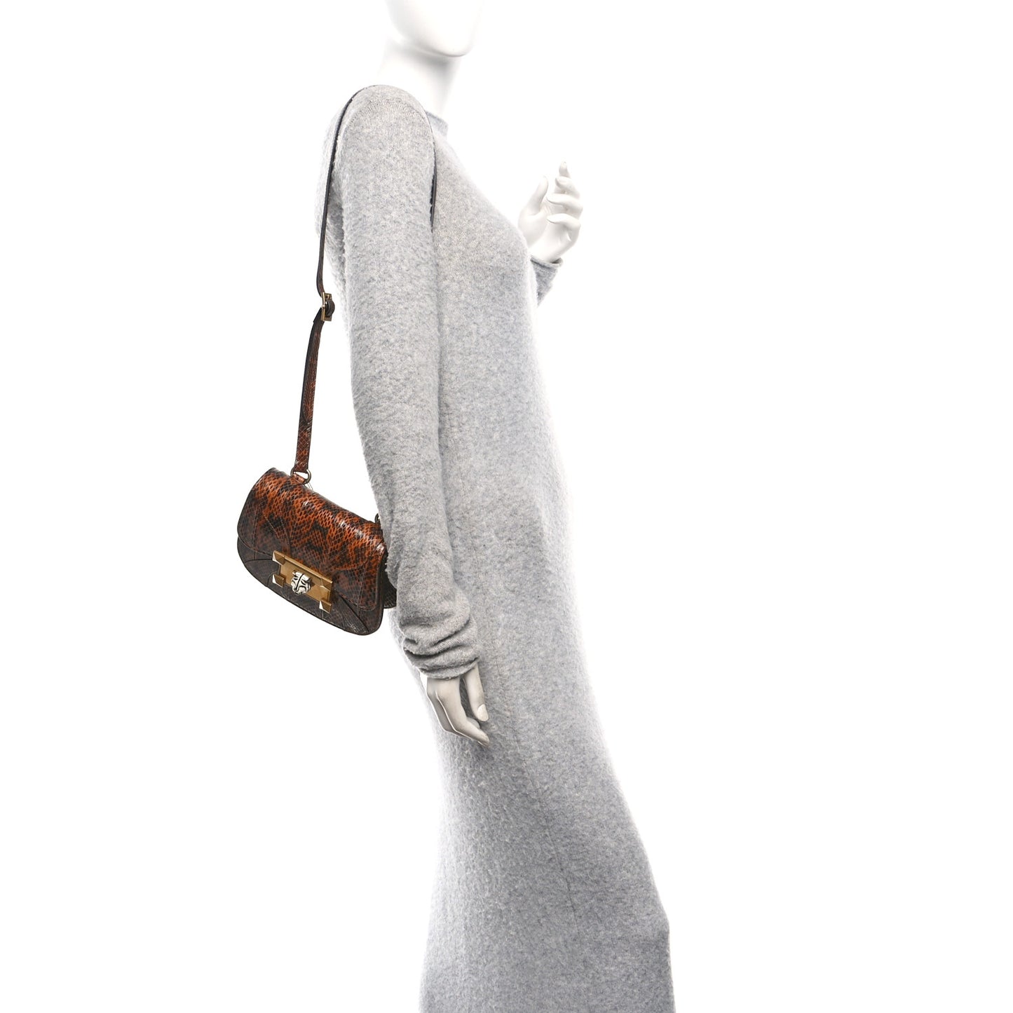 Elaphe Radiata Crystal Small Osiride Shoulder Bag Bright Cuir Ruby