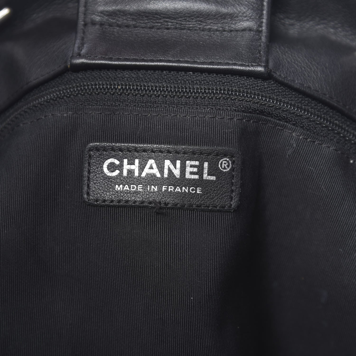 Chanel Calfskin Quilted Large CC Shopping Tote Black 7 of 16