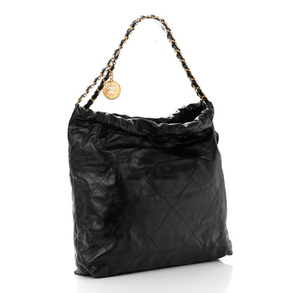 Chanel Shiny Calfskin Quilted Chanel 22 Black 4 of 11