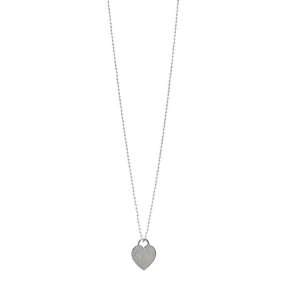 Tiffany Sterling Silver Large Return to Tiffany Heart Pendant Necklace 1 of 4