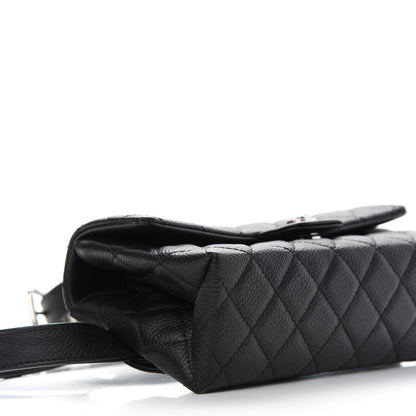 Chanel Grained Calfskin Quilted 2.55 Reissue Flap Belt Bag Clutch Black 9 of 10