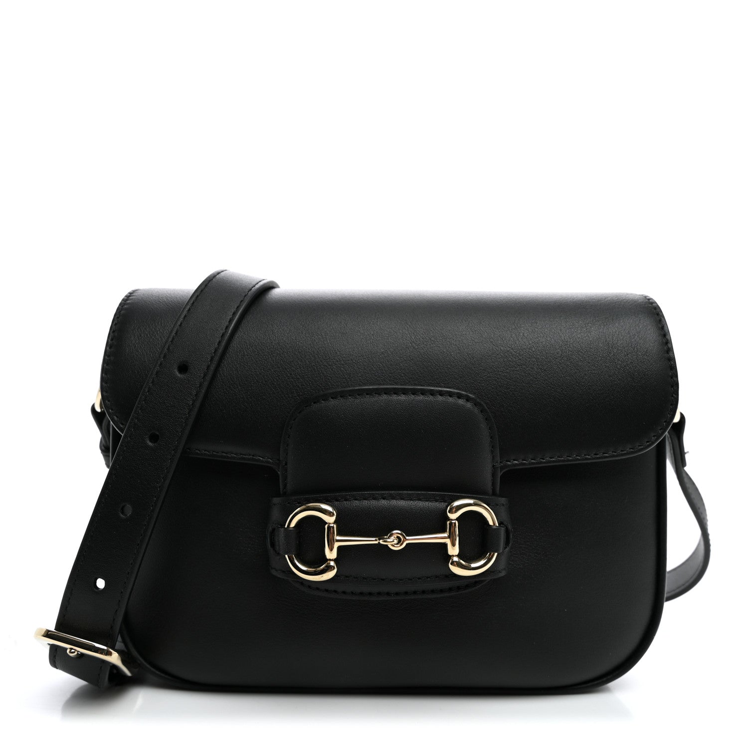 Gucci Arabella Calfskin Horsebit 1955 Shoulder Bag Black 1 of 10