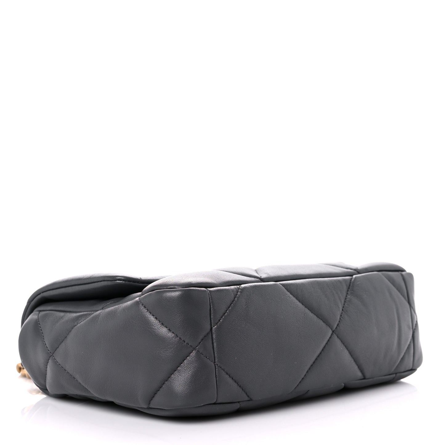Lambskin Quilted Medium Chanel 19 Flap Dark Grey