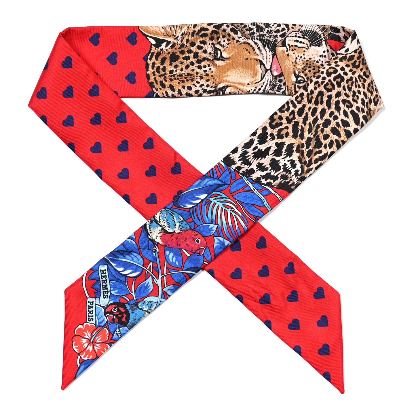 Silk Jungle Love Love Twilly Rouge Marine Fauve