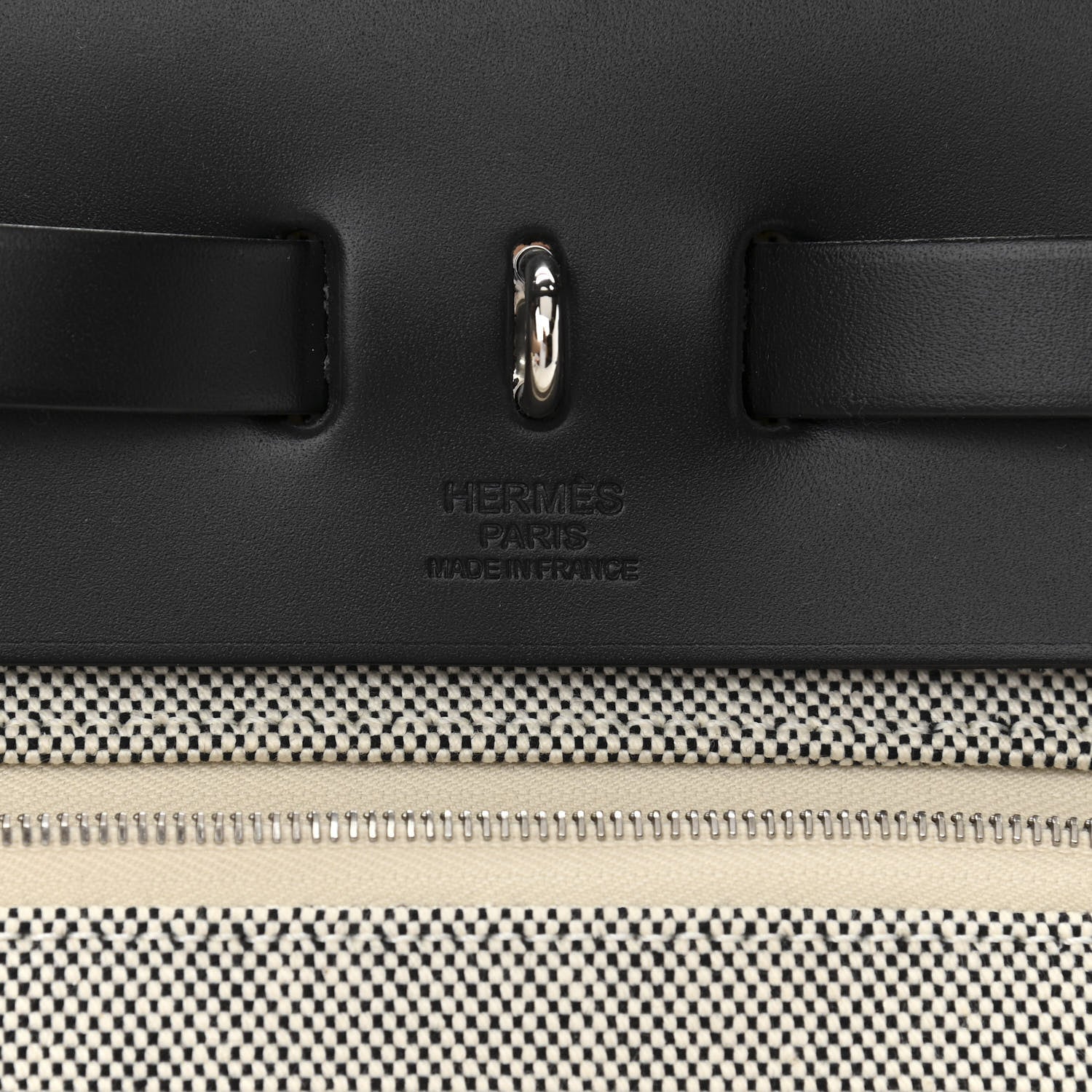 Hermes Vache Hunter Toile H Pegase Pop Herbag Zip Retourne 31 PM Bleu Indigo Ecru Black 7 of 12