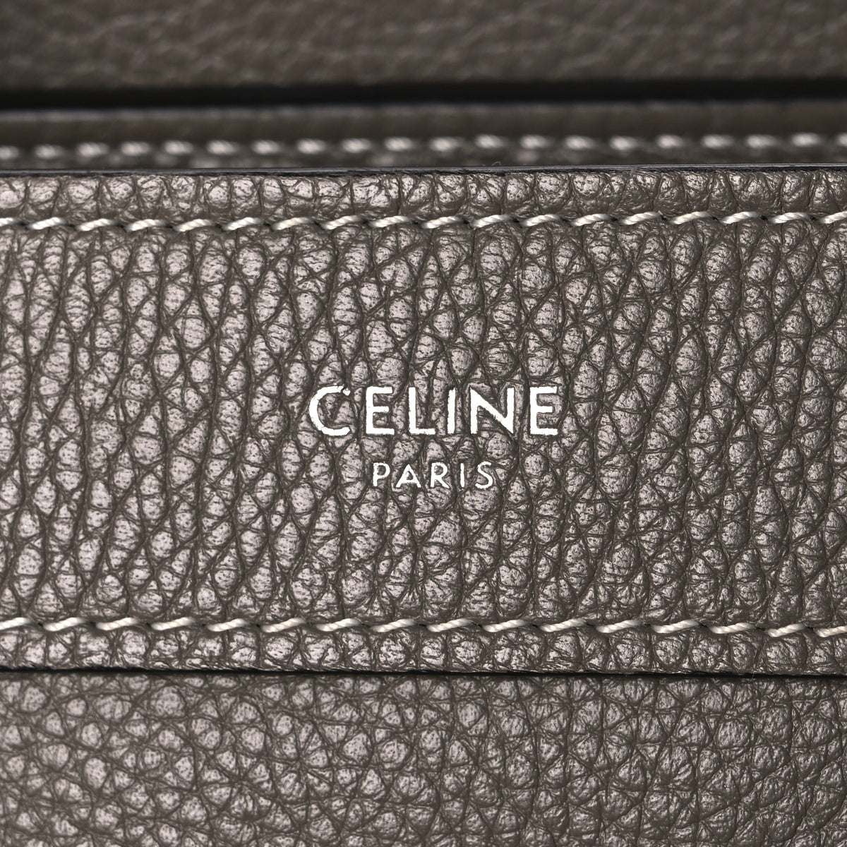 Celine Drummed Calfskin Nano Luggage Souris 6 of 11