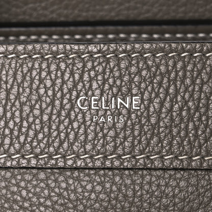 Celine Drummed Calfskin Nano Luggage Souris 6 of 11