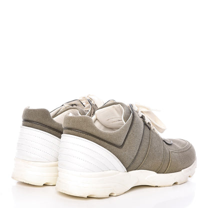 Chanel Canvas Mens Sneakers 44 Khaki 4 of 17