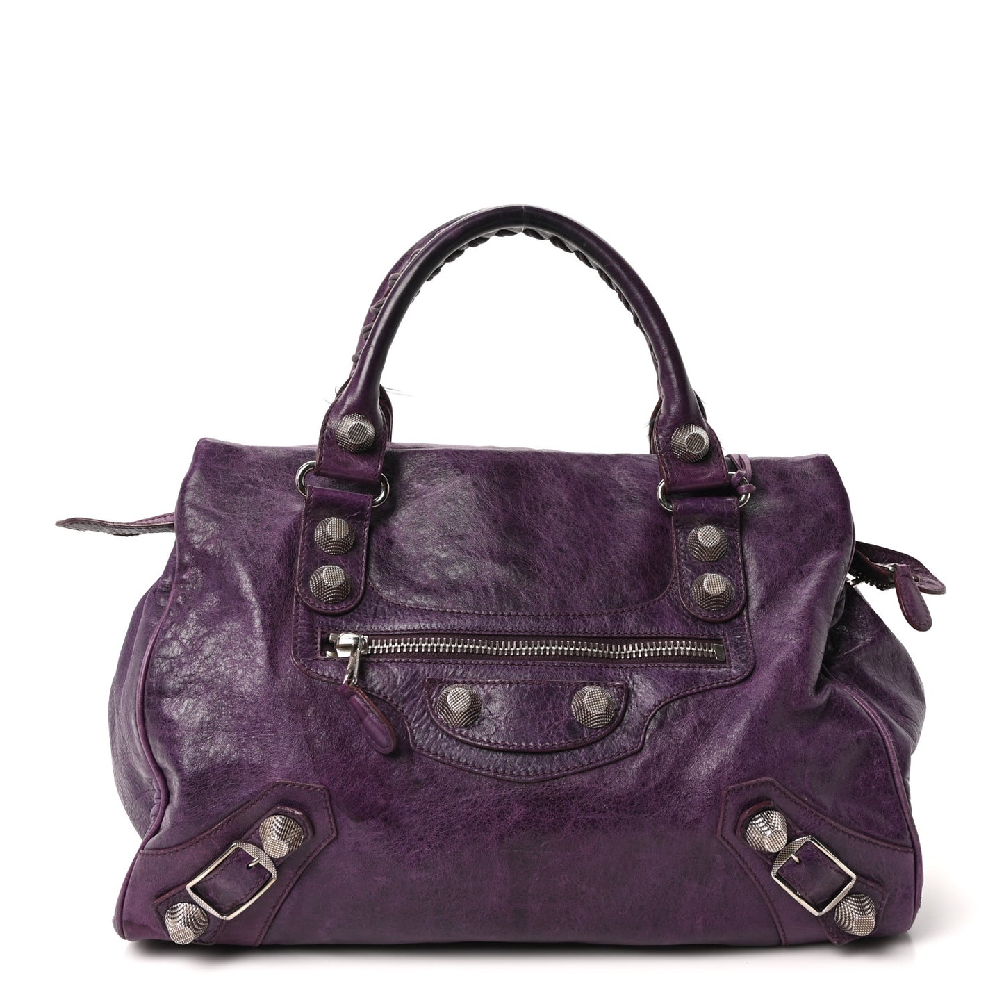 Agneau Giant 21 Silver Hardware Mid Day Raisin