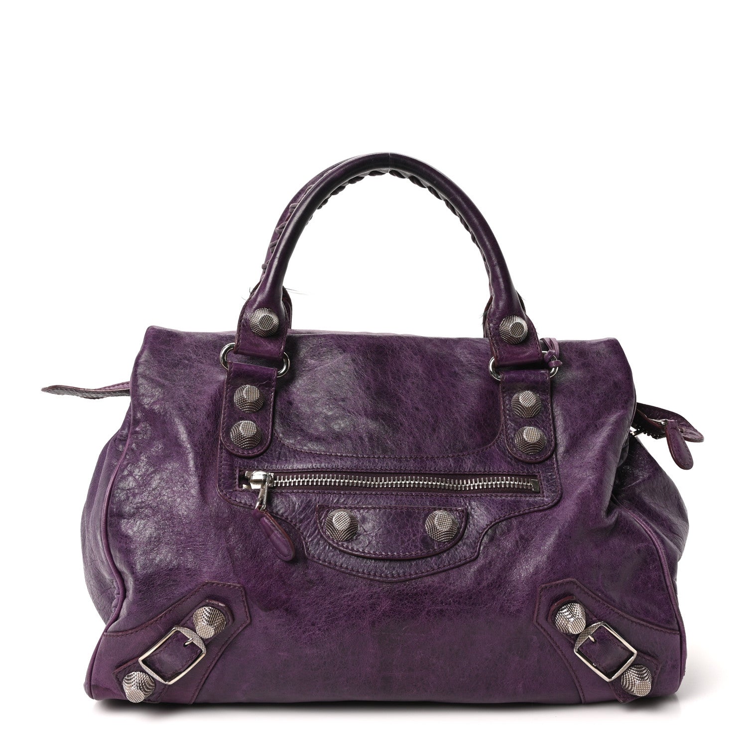 Balenciaga Agneau Giant 21 Silver Hardware Mid Day Raisin 1 of 12