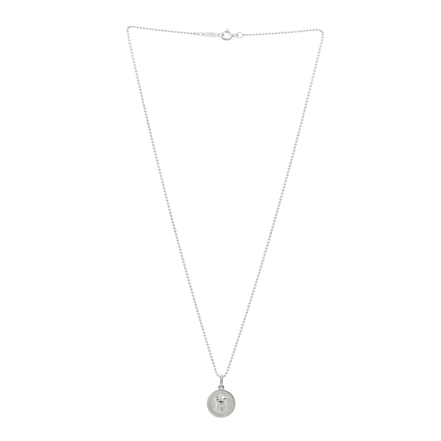 Tiffany Sterling Silver Lexicon Gift Box Charm Bead Chain Necklace 3 of 5