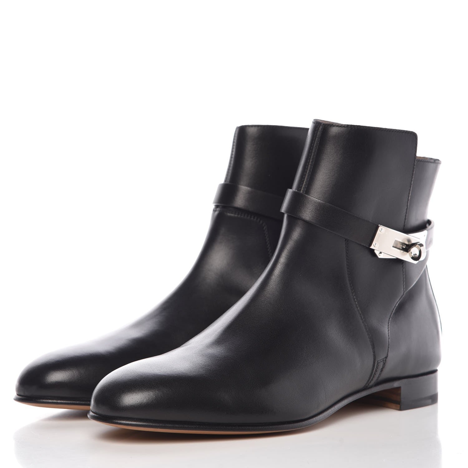 Hermes Calfskin Neo Low Boots 41 Black 3 of 9
