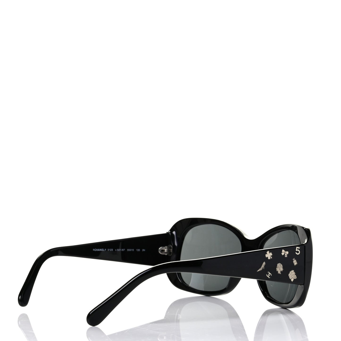 Acetate Charms Sunglasses 5123 Black