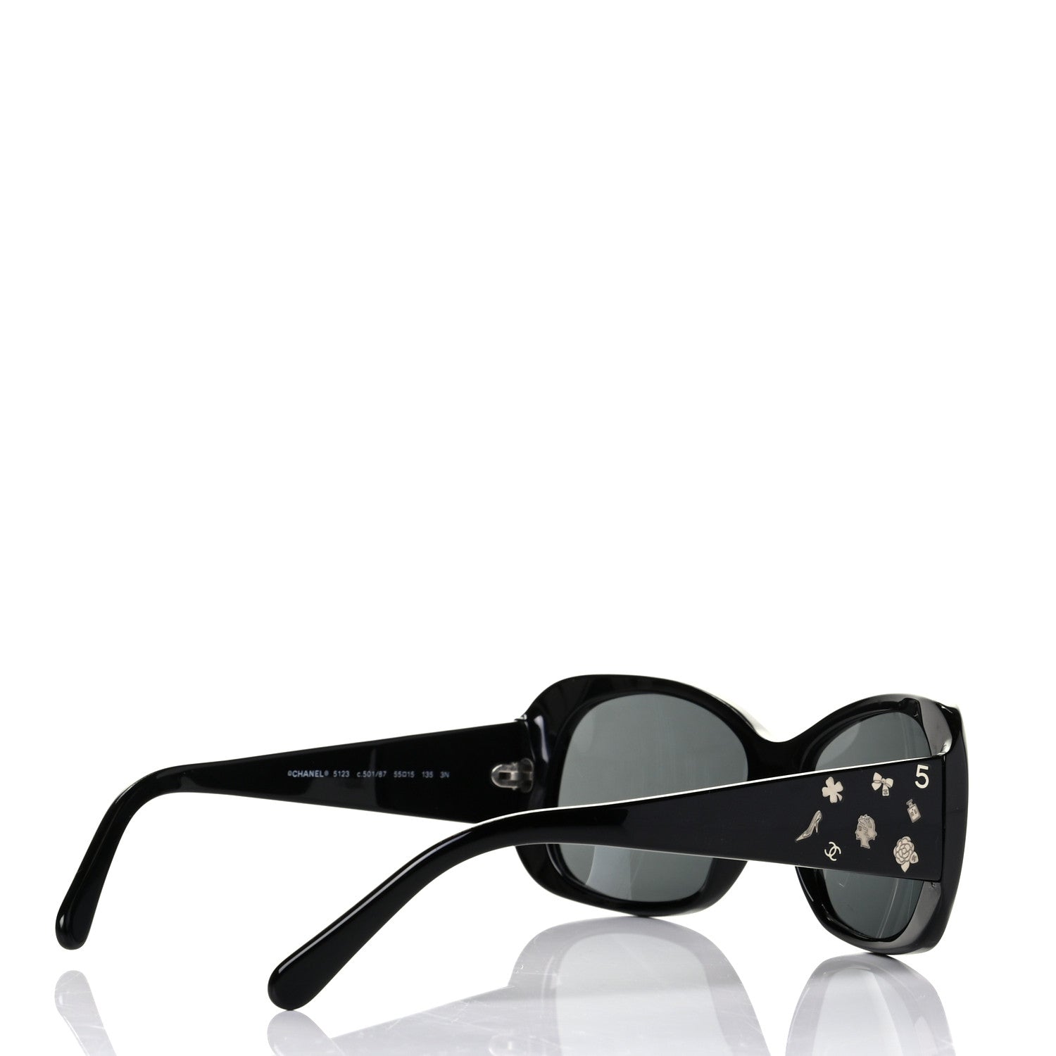 Chanel Acetate Charms Sunglasses 5123 Black 4 of 5