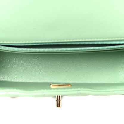 Chanel Lambskin Quilted Mini Rectangular Flap Green 5 of 12