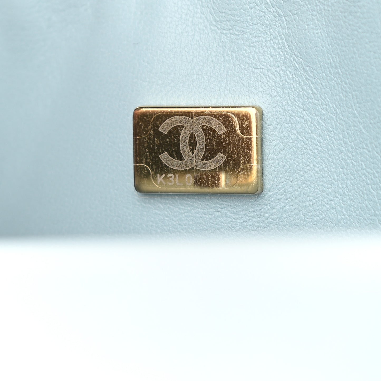 Caviar Quilted Small Double Flap Light Blue
