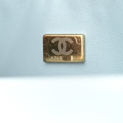 Chanel Caviar Quilted Small Double Flap Light Blue 7 of 9