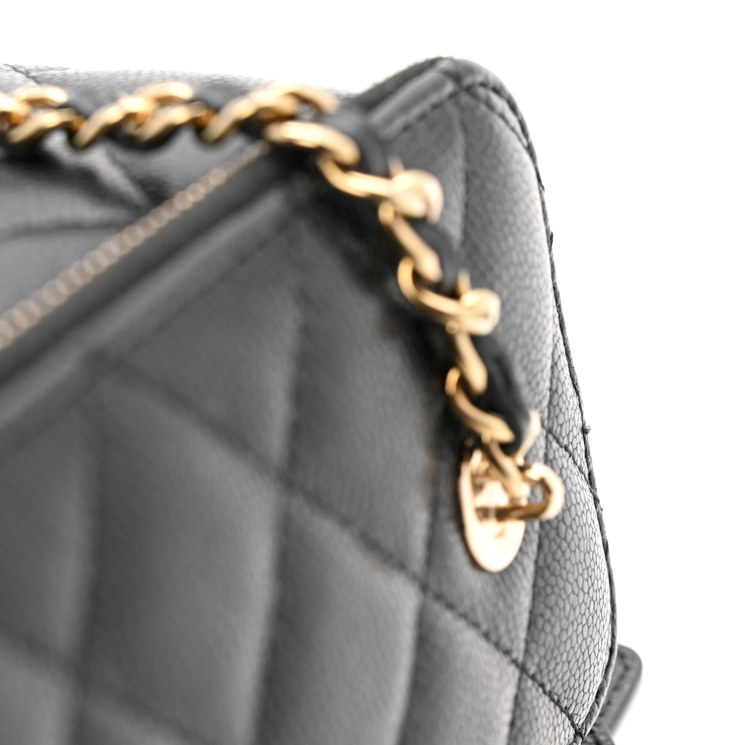 Chanel Caviar Quilted Small Vanity Case With Chain Black 11 of 12